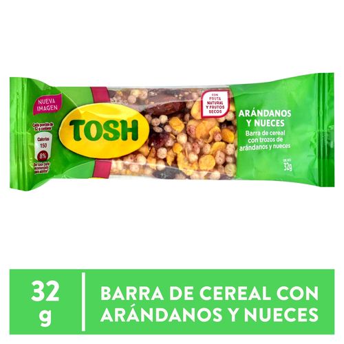 Barra Tosh Cereal Arandanos Y Nueces - 32 g