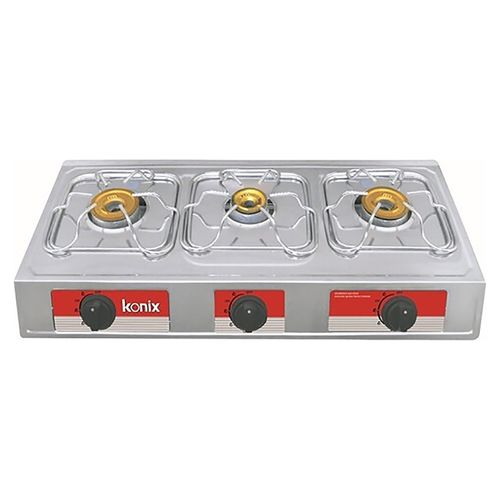 Cocina De Mesa Konix 3 Quemadores Gris