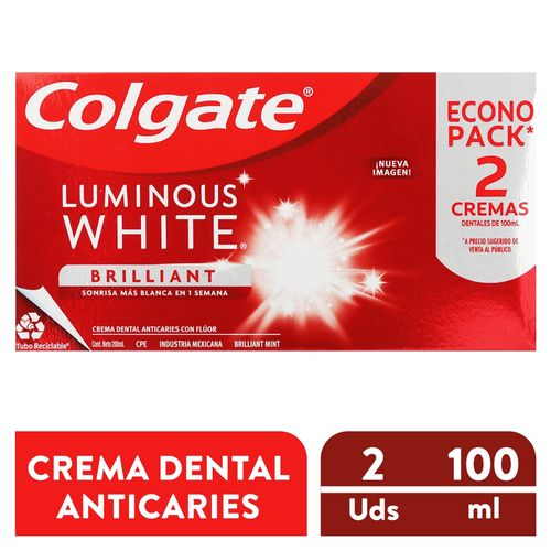 Crema Colgate Lumin White 2pk 200 ml