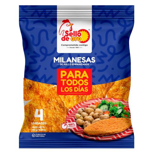 Milanesa Pollo Sello De Oro Empan 380 Gr