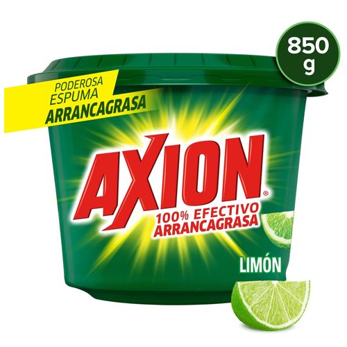 Lavaplatos Axion Limón En Pasta, Arrancagrasa - 850 g