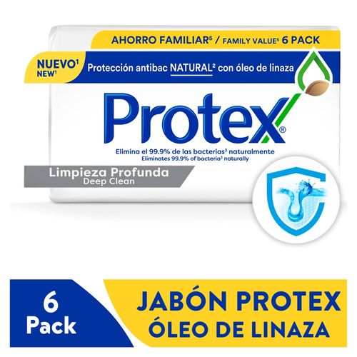 Jabón Corporal Protex, Limpieza Profunda, 6 Pack -110 g