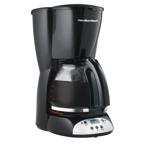 Cafetera programable Hamilton Beach negra capacidad 12 tazas