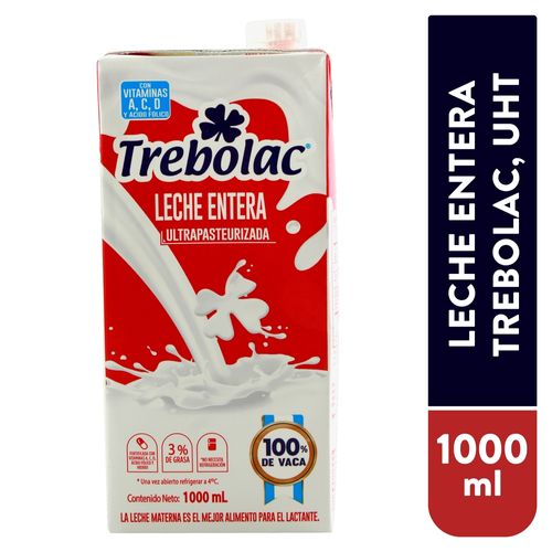 Leche Entera Trebolac UHT Tetra - 1000 ml