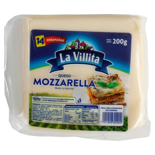 Queso Mozzarella La Villita 200 g