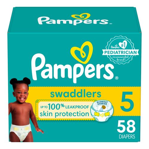 Pañal Pampers Swaddlers - 58 unidades