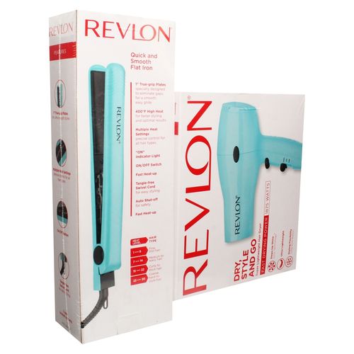 Pack Revlon Secadora Y Plancha Esse Mint