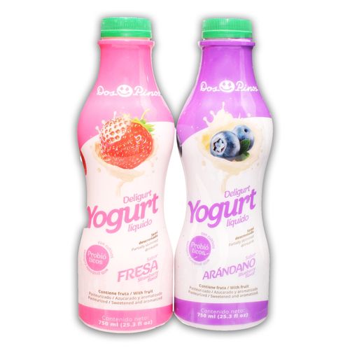 2Pack Yogurt Dos Pinos Deligurt - 1500 ml