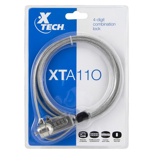 Xt Cable Seguridad C Comb 4 Dig Laptops