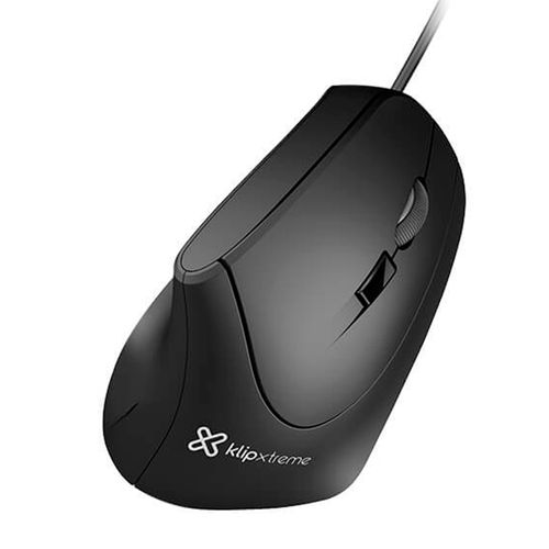 Mouse vertical Klip Xtreme, cableado ultra ergonómico de seis botones Krown