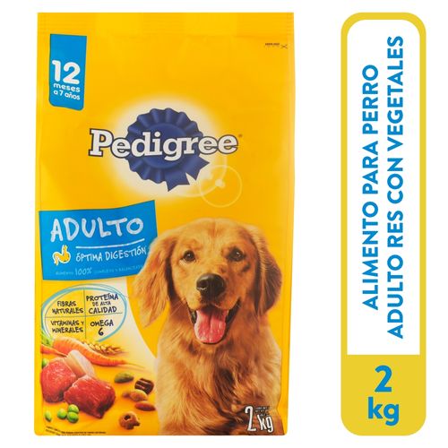 Alimento Seco Para Perros Adultos Pedigree Res y Vegetales - 2 kg