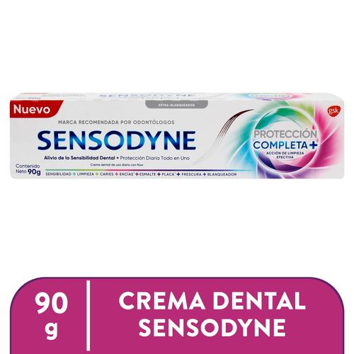 Crema Dental Sensitiva Sensodyne, Protección Completa - 90 g