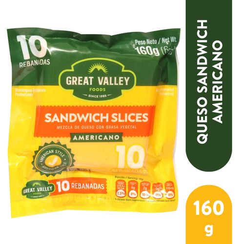 Queso San Julian Great Valley Sandwich Americano -160 g