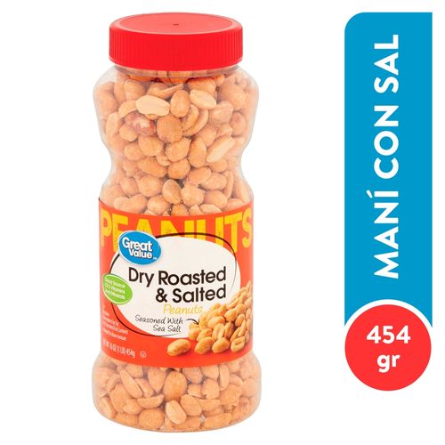 Maní Great Value con sal - 454 g