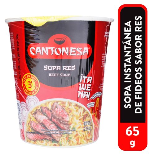 Sopa Cantonesa Vaso sabor Res - 64 g