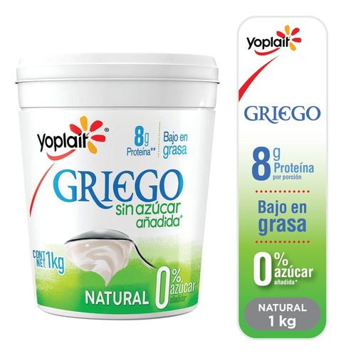 Yogurt Yoplait Griego Natural Sin Azúcar - 1000 g