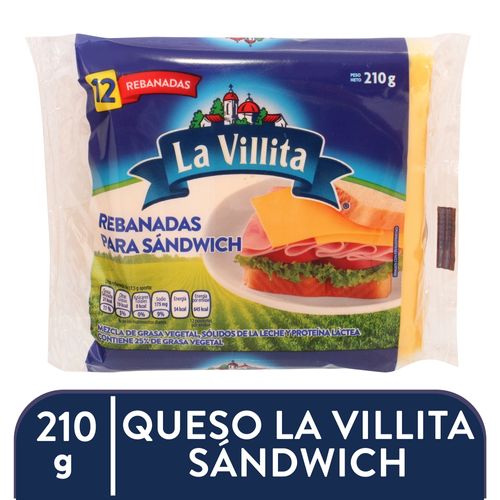 Queso La Villita Americano Amarillo - 210 g