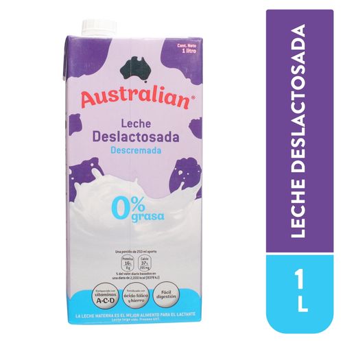 Leche Australian Deslactosada Descremada