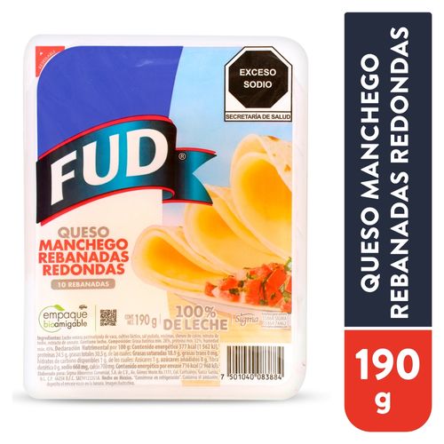 Rebanadas Fud De Queso Manchego - 190 g