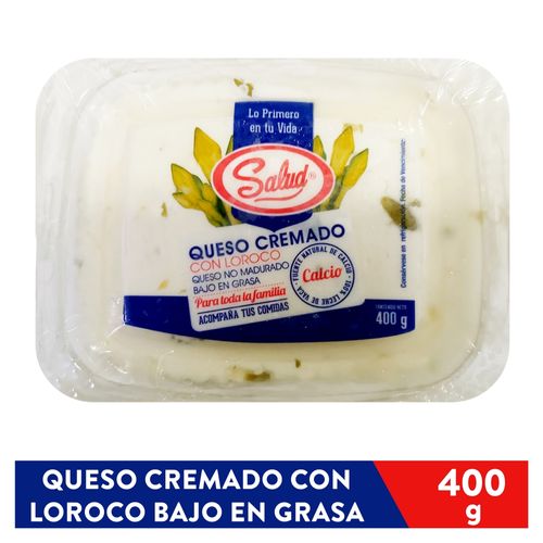 Queso Cremado marca Salud con Loroco -400 g