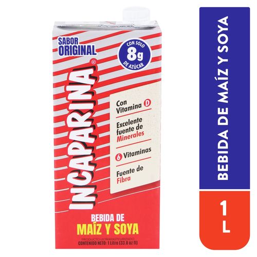 Bebida de Maíz y soya Incaparina Natural lista para tomar -1 L