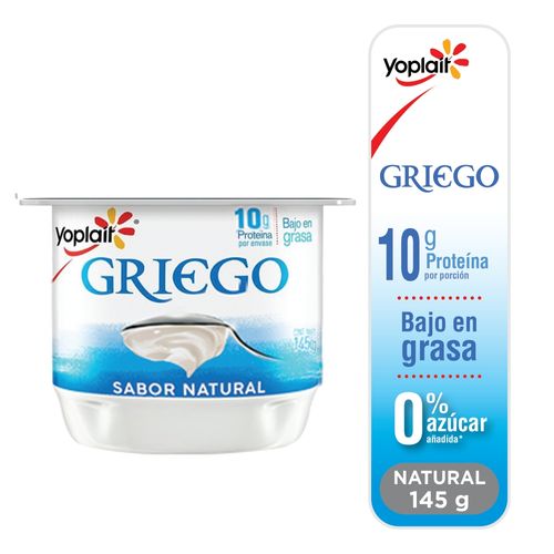 Yogurt Yoplait Giegro Sin Azucar Batido Natural - 145 g