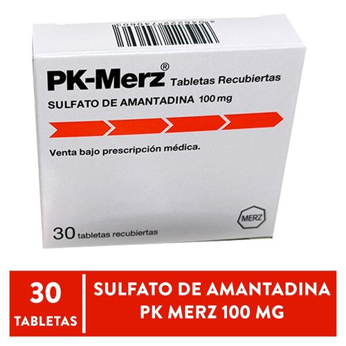 Sulfato de amantadina PK MERZ 100 mg-30 tabletas