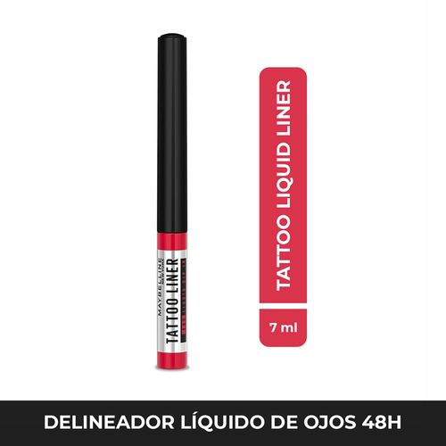 Delineador de ojos Maybelline líquido  tatto liner 48 h - 7 ml