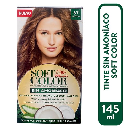 Tinte Wella soft color 67 chocolate sin amoniaco - 145 ml