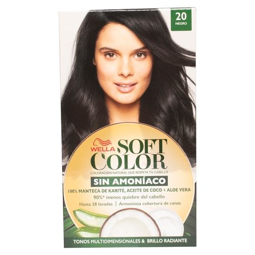 Tinte para cabello Soft Color sin amoniaco tono no.20 negro - 1 Ud