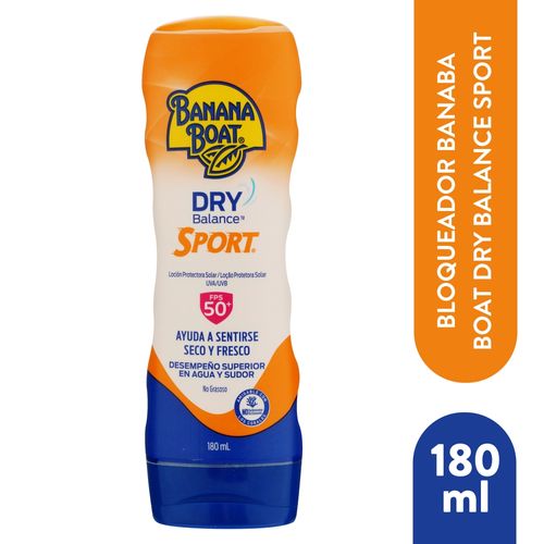 Protector solar Banana Boat dry balance sport FPS 50 - 180 ml