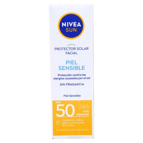 Protector solar facial Nivea sun piel sensible FPS 50 - 50 ml