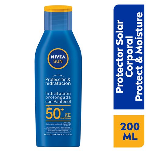 Protector Solar Nivea Sun Corporal Protect & Moisture - 200 ml