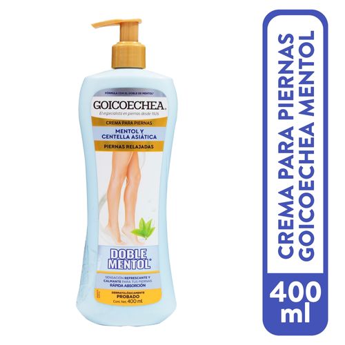 Crema Goicoechea Doble Mentol Piernas Relajadas -400 ml