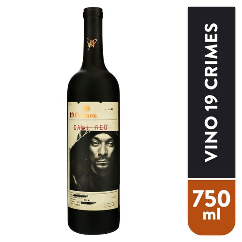 Vino tinto 19 Crimes cali red con 14.1% vol - 750 ml