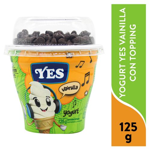 Yogurt Yes Vainilla con topping -125 g