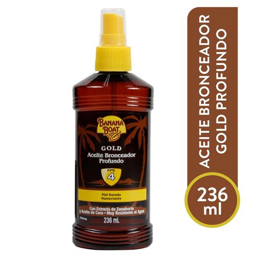 Bronceador Banana Boat aceite con protector solar fps 4 - 236 ml