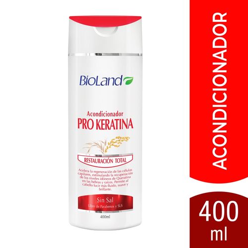 Acondicionador Bioland pro Keratina sin sal ni parabenos - 400 ml