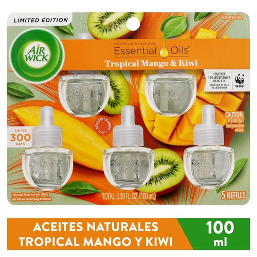 Repuestos Airwick Mango Kiwi 5 pack -100 ml