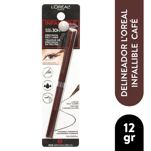 Delineador líquido L'Oréal Paris Infalible grip 605 café - 1.0 ml