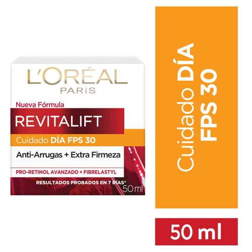 Crema Día Antiarrugas L'Oréal Paris Revitalift con Pro-Retinol FPS30 - 50 ml