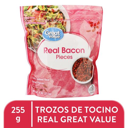 Bacon Great Value trocitos de tocineta - 255 g