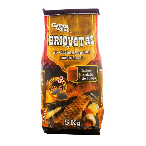 Great Value Briquetas Carbon Bolsa 5 Kg