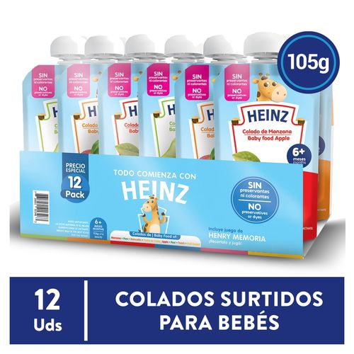 Colado surtido Heinz sabor variado 12 pack,- 1260 g