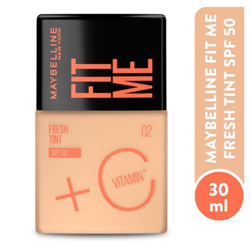 Base líquida Maybellyne fit me fresh tint 50 spf tono 02 - 30 g