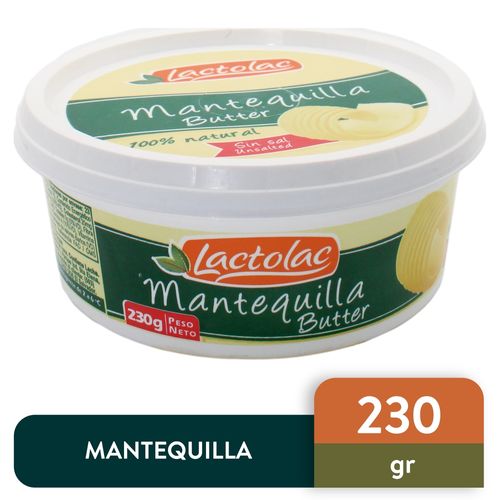 Mantequilla Sin Sal Lactolac - 230 g