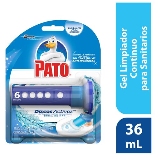 Discos Pato Baños Activos Brisa De Mar Con Un Aplicador - 36 ml