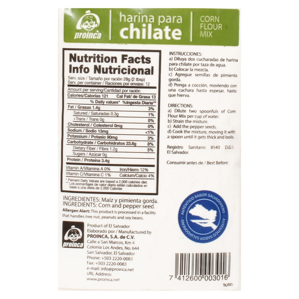 Comprar Beb Polvo Proinca Harina P Chilate 340 g | Walmart Salvador ...