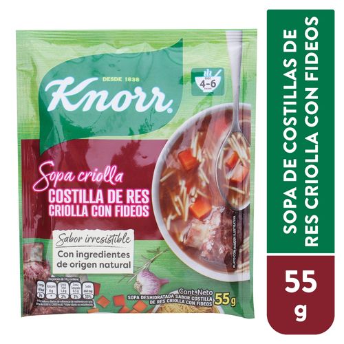 Sopa Knorr Costilla Criolla Fideos - 55 g