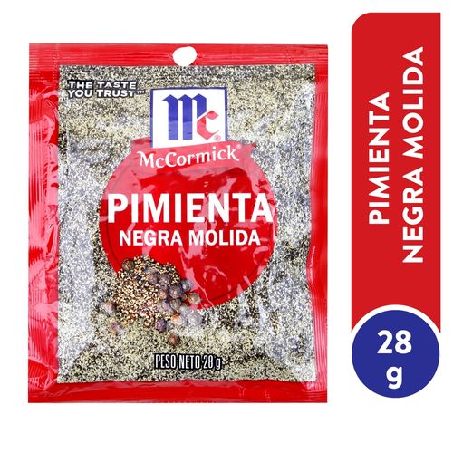 Pimienta negra McCormick empacada - 28 g